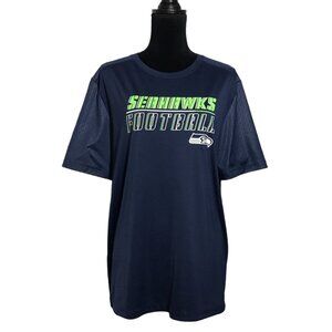 Seattle Seahawks Short Sleeve Shirt in Blue - Men's Large